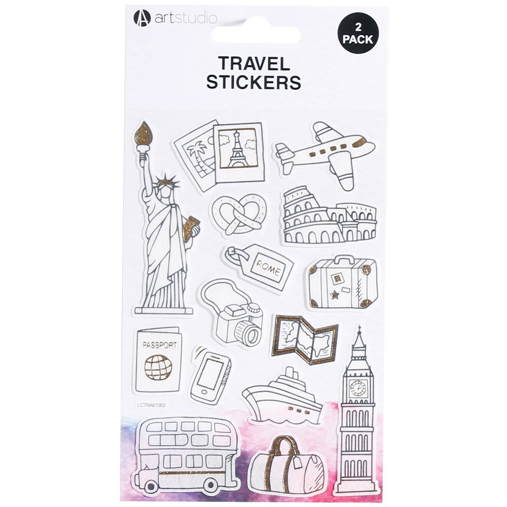 Pack of Two Art Studio Travel Stickers Image 2