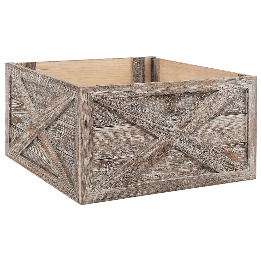 Costway Grey Christmas Tree Box Stand Large Image 1