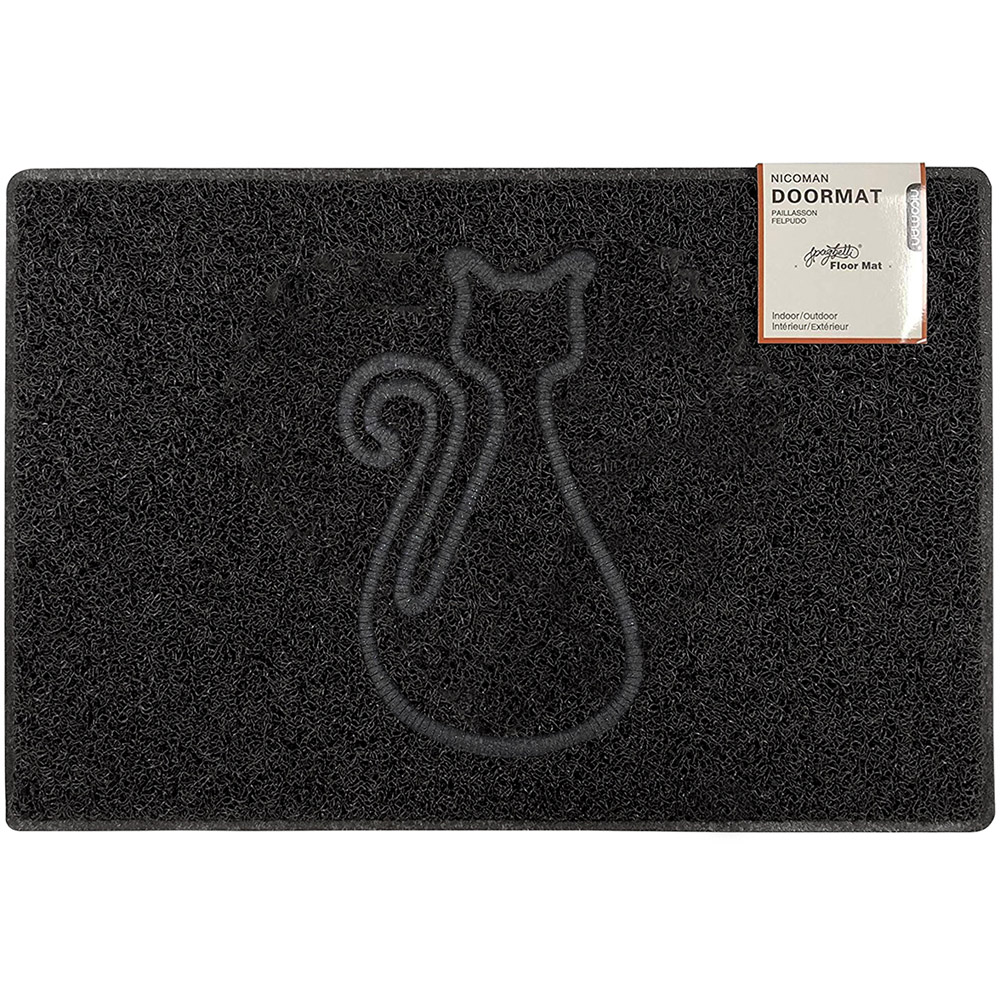 Oseasons Black Cat Embossed Doormat Image 2