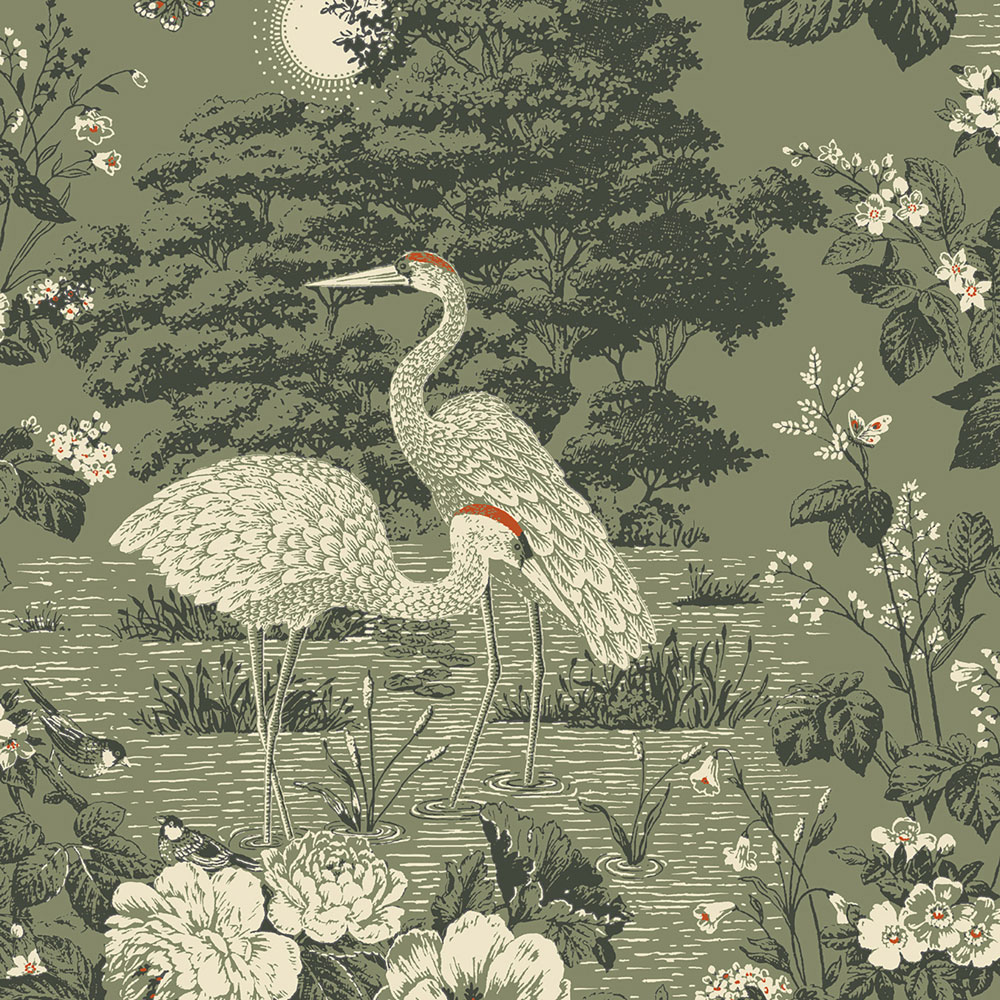 Belgravia Decor Izumi Green Wallpaper Image 1