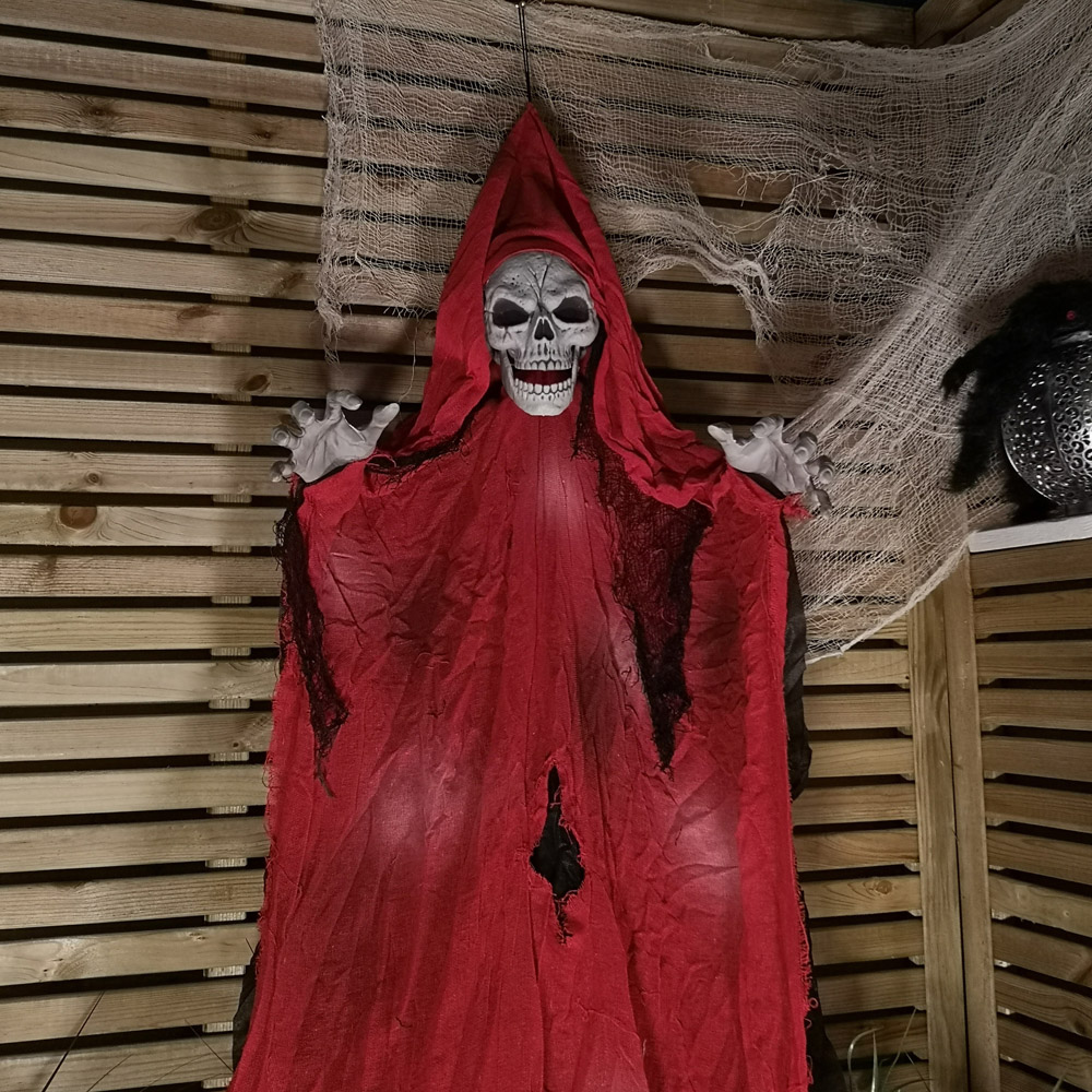 Samuel Alexander Red Skeleton Ghost Hanging Halloween Decoration 6.9ft Image 7