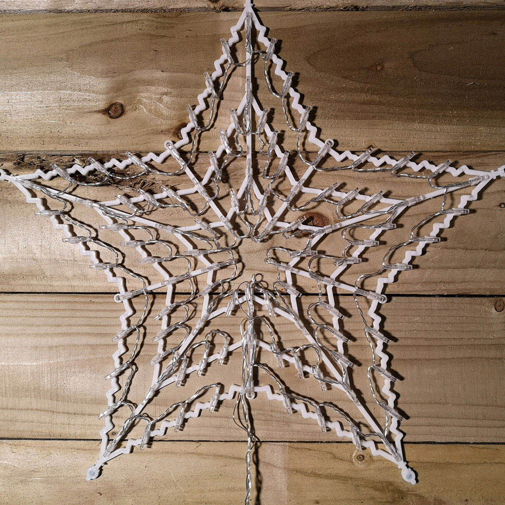 Samuel Alexander White Star LED Window Outdoor Christmas Decoration 50cm Image 6