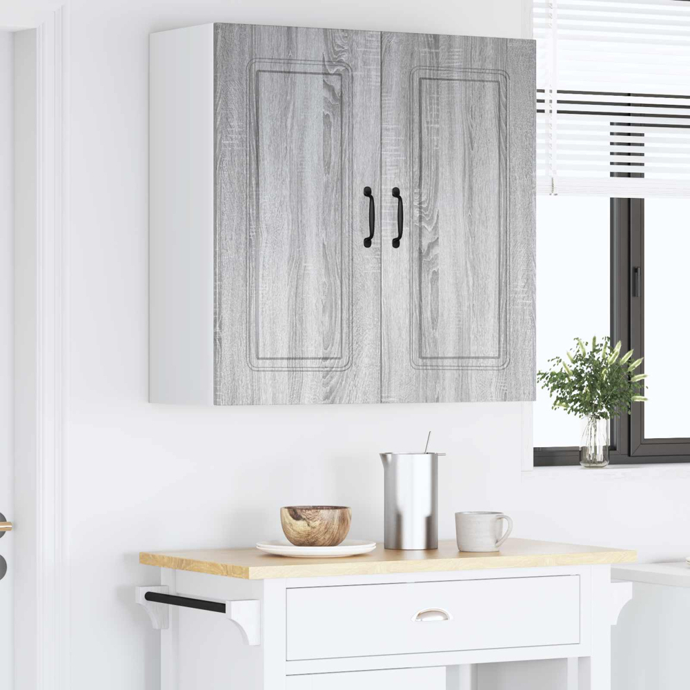 vidaXL 2 Door Grey Sonoma Kitchen Wall Cabinet Image 9