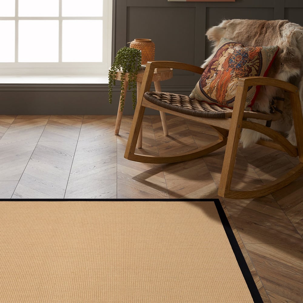 Esselle Home Swinton Black Sisal Jute Boucle Rug 160 x 230cm Image 2