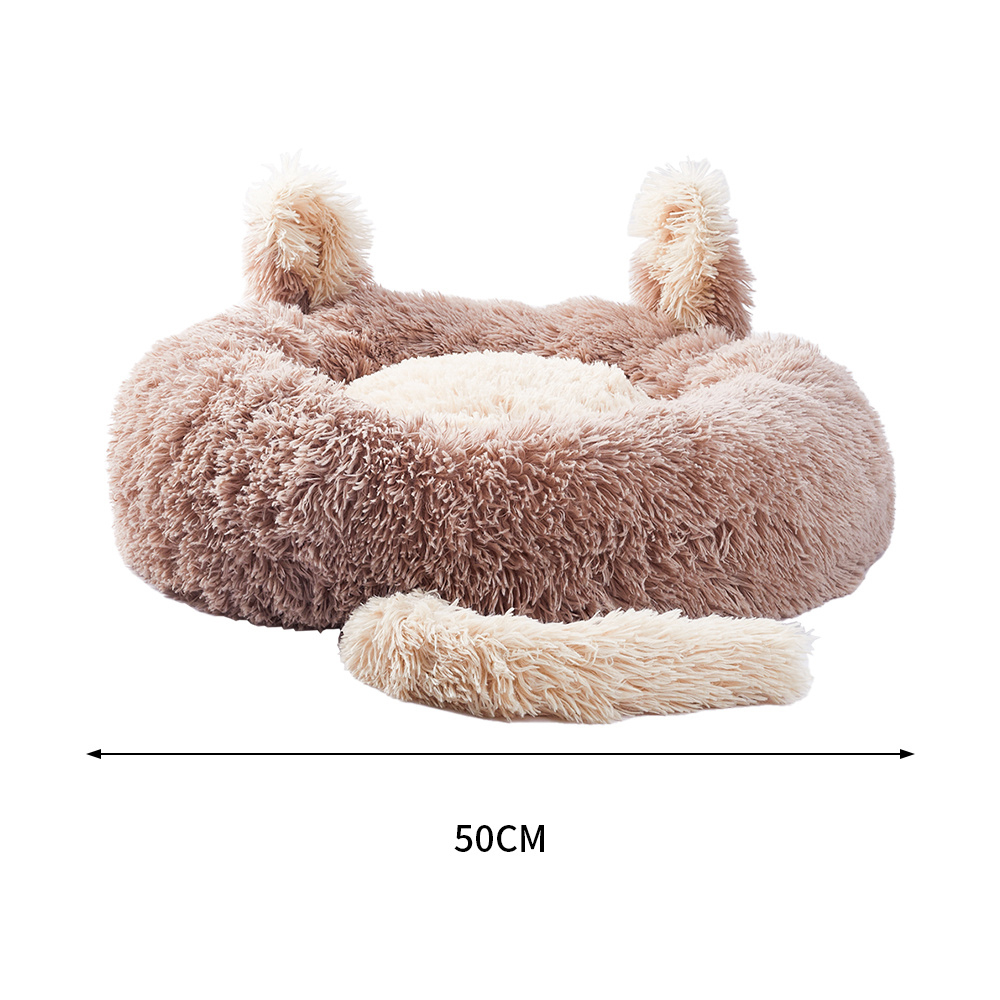 H&O Direct 1.64ft Brown Pet Calming Bed Image 4