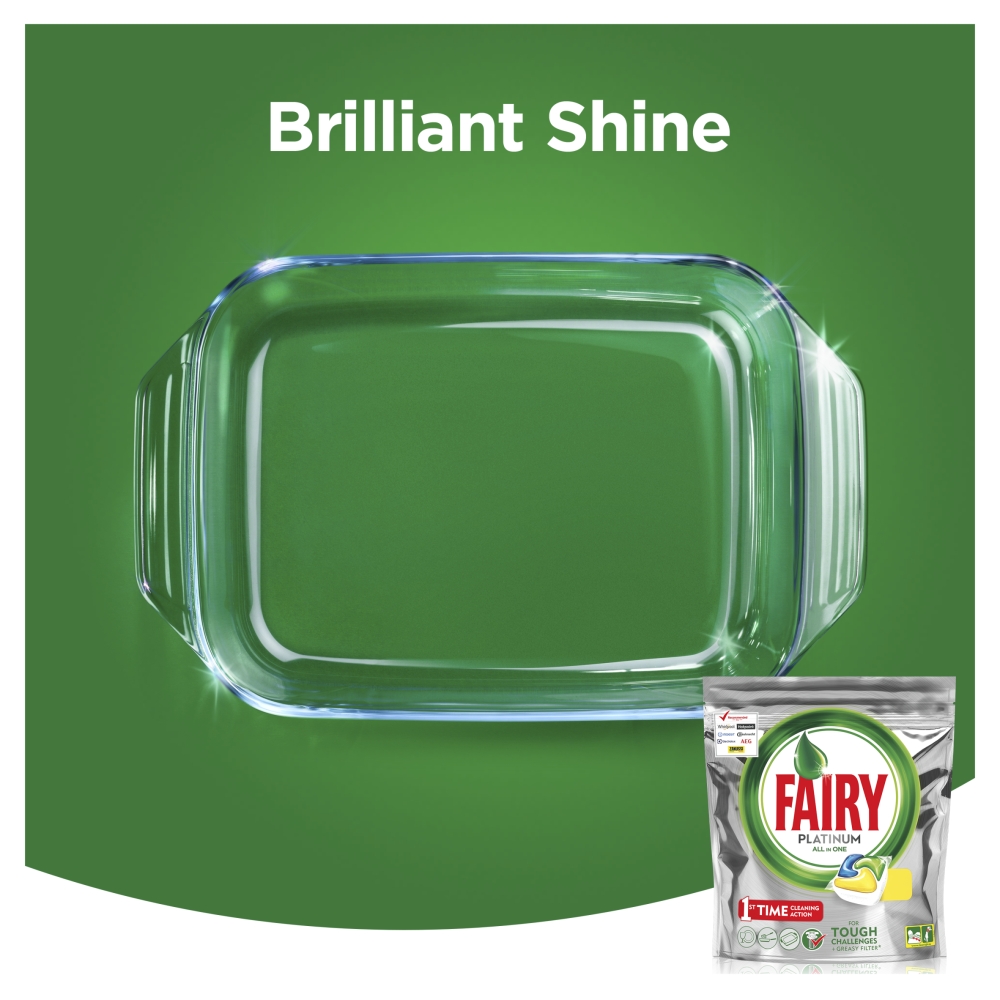 Fairy Platinum Auto Dishwasher Tablets Lemon 46ct Image 6
