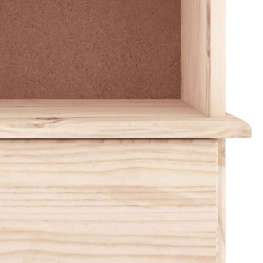 vidaXL Alta 5 Drawer 5 Shelf Natural Solid Pine Wood Bookcase Image 5