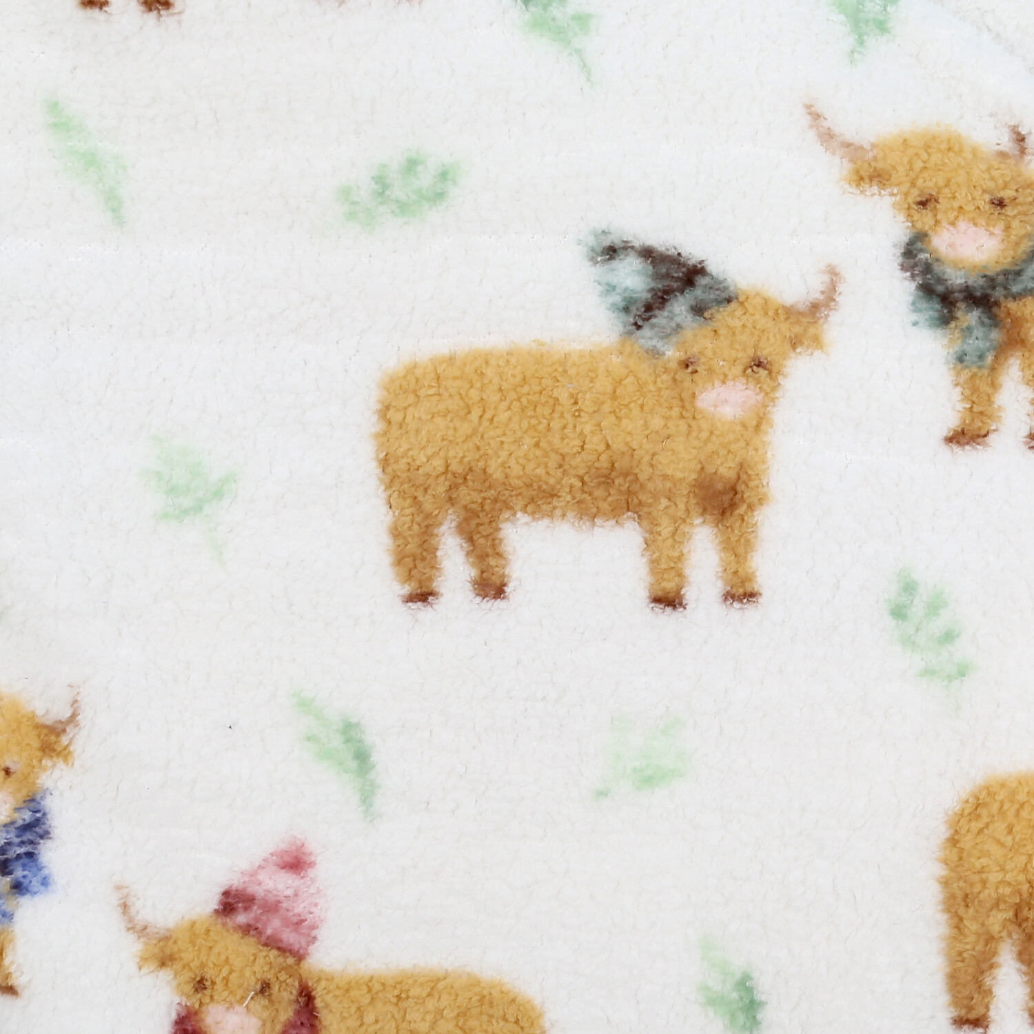 Highland Cow Sherpa Hoodie White Image 4