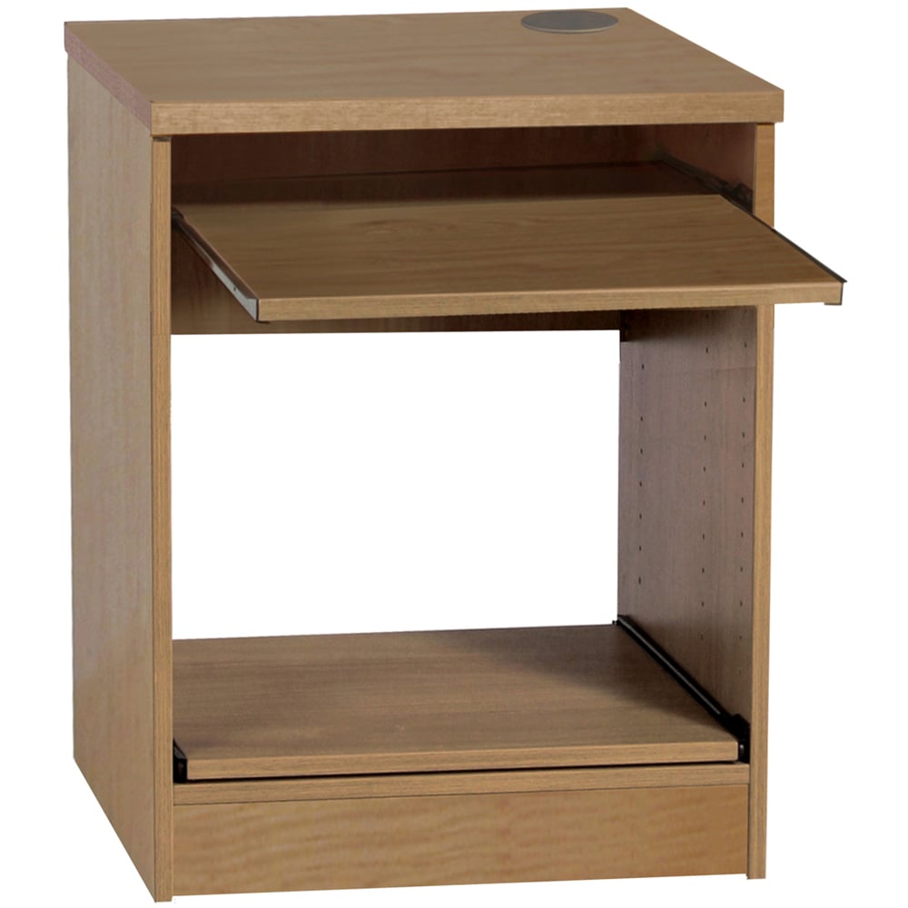 R White Cabinets Printer Desk Stand Brown Image 2