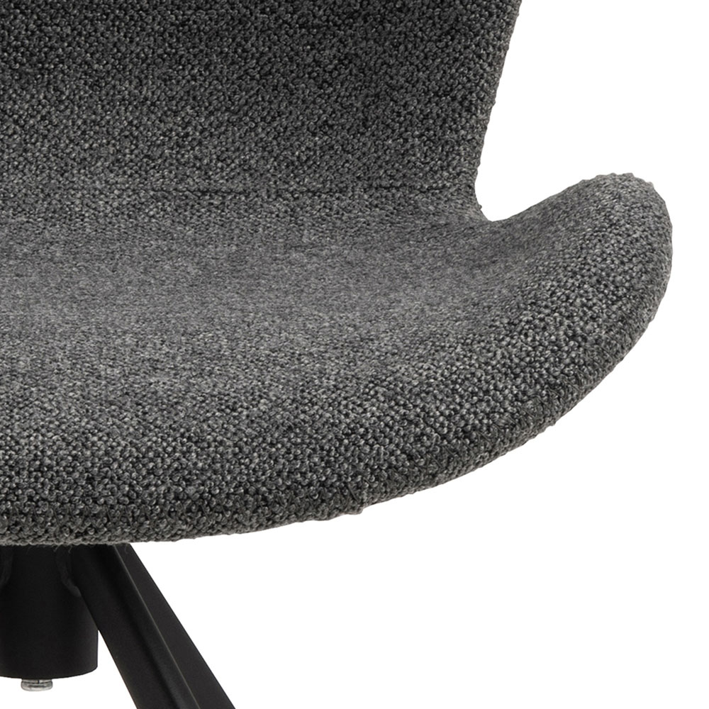 Florence Batilda Set of 2 Grey Swivel Dining Chair Image 7