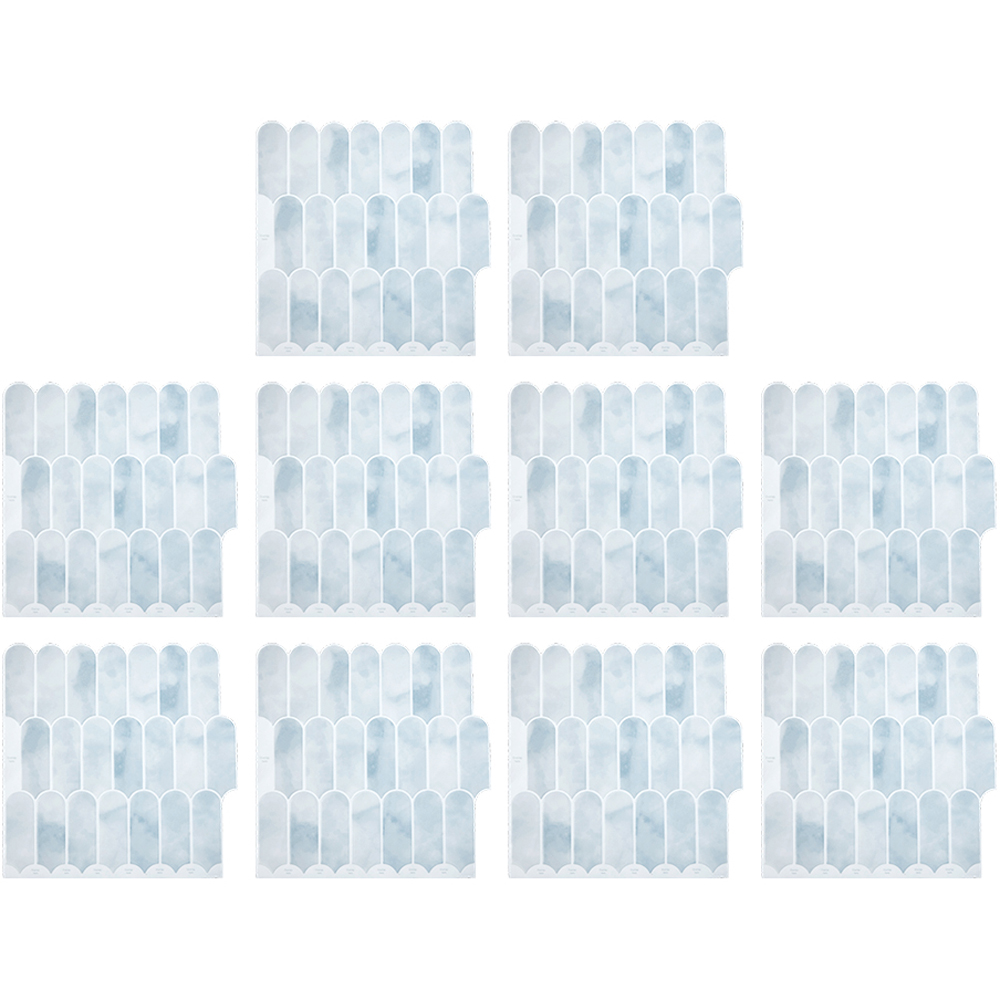 Living and Home Light Blue Arch Self Adhesive Wall Sticker 10 Pack Image 2