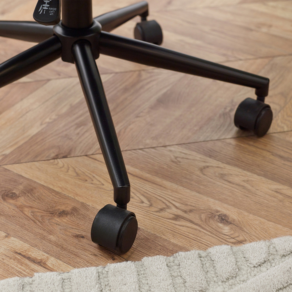 Julian Bowen Luxe Black Faux Leather Office Chair Image 8