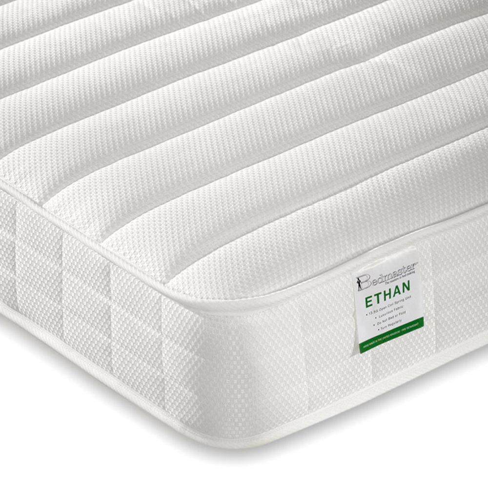 Bedmaster Quest White 3 Drawer Wooden Bed with Spring Mattress Image 3