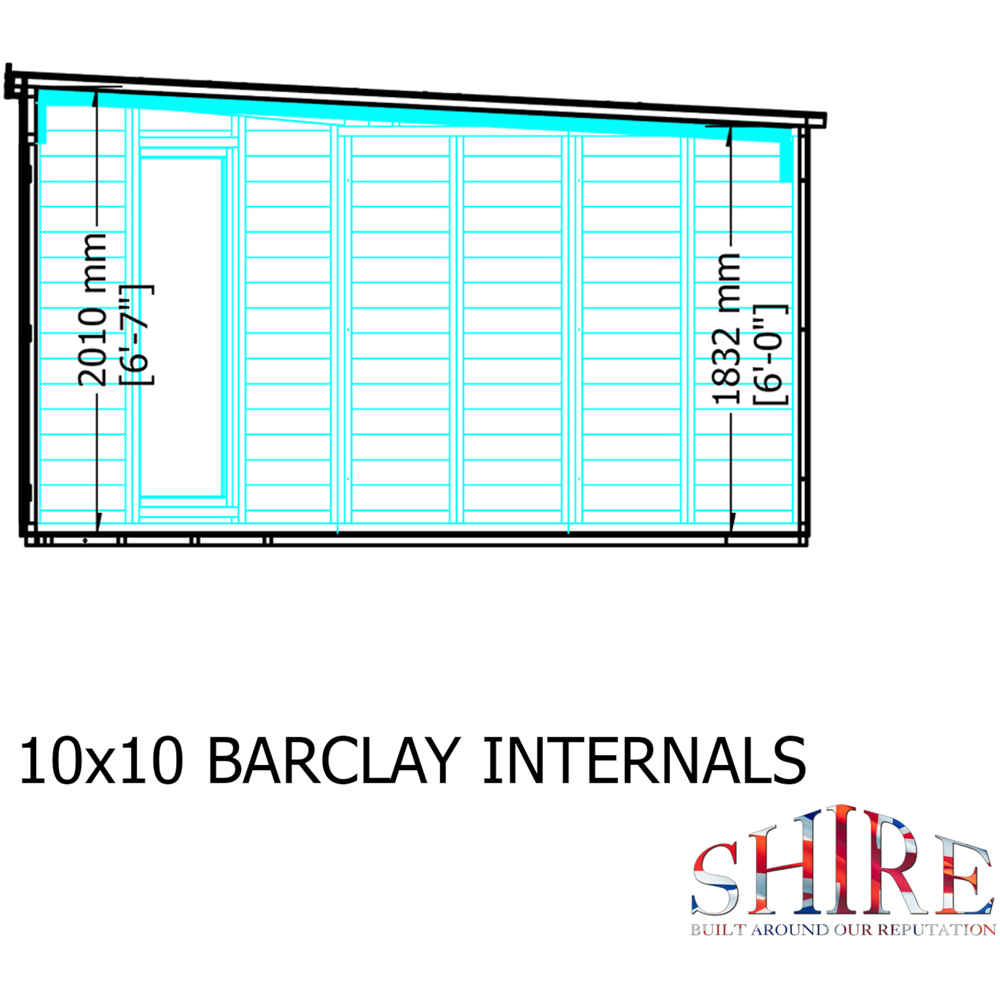 Shire Barclay 10 x 10ft Double Door Traditional Summerhouse Image 7