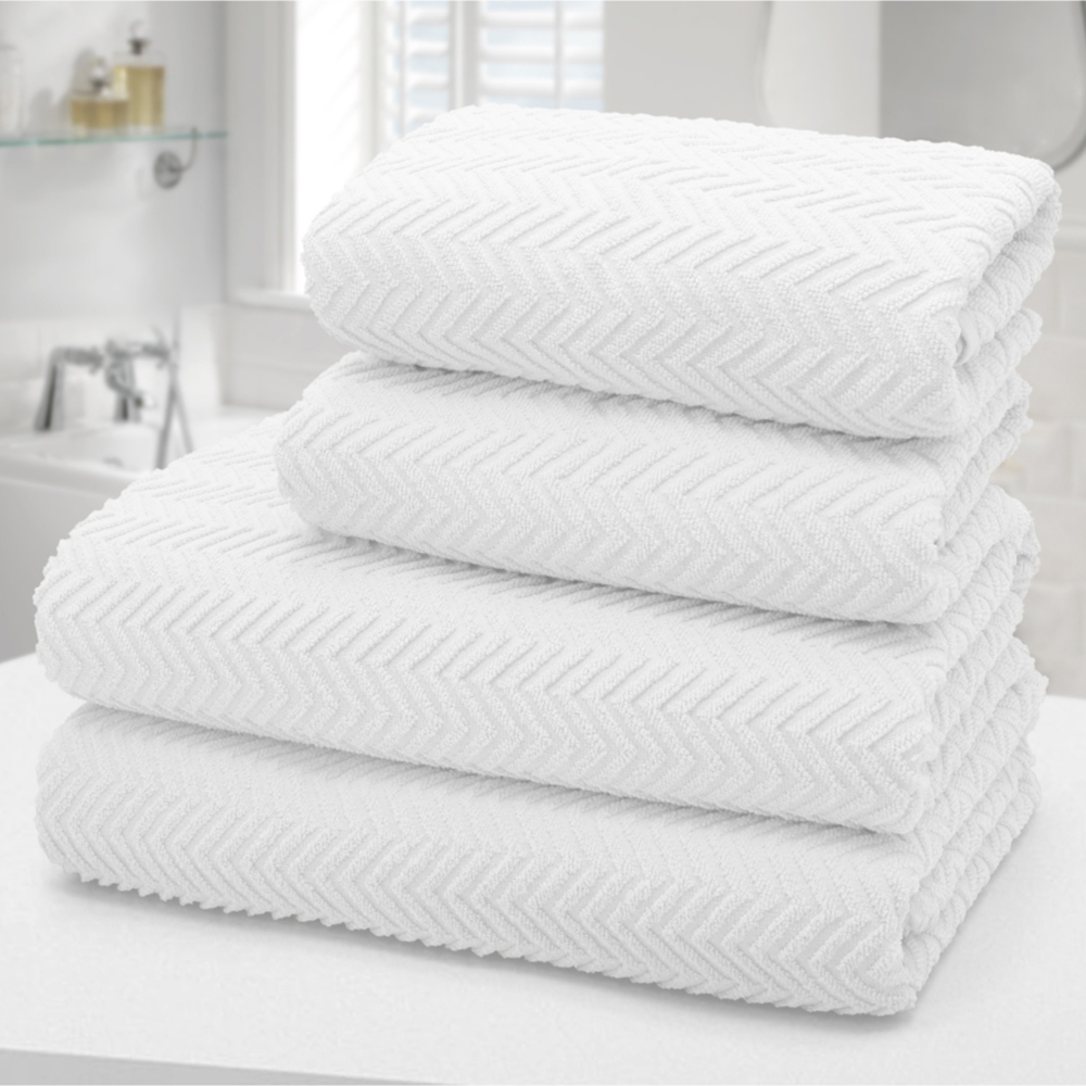Velosso Moda White Hand Towel Set of 2 Image 2