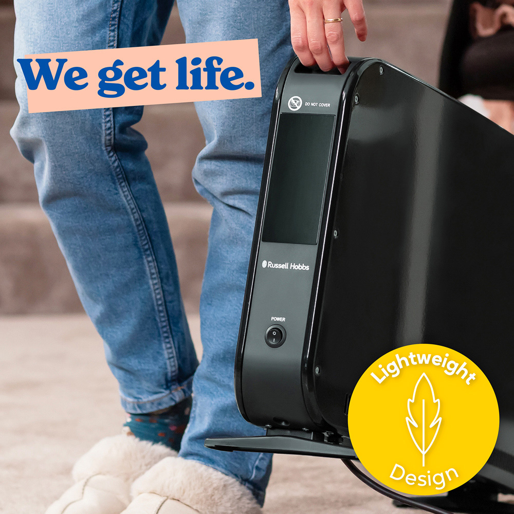 Russell Hobbs RHCVHTF2004B Black Digital Touch Panel Convection Heater with Turbo Fan 2000W Image 8