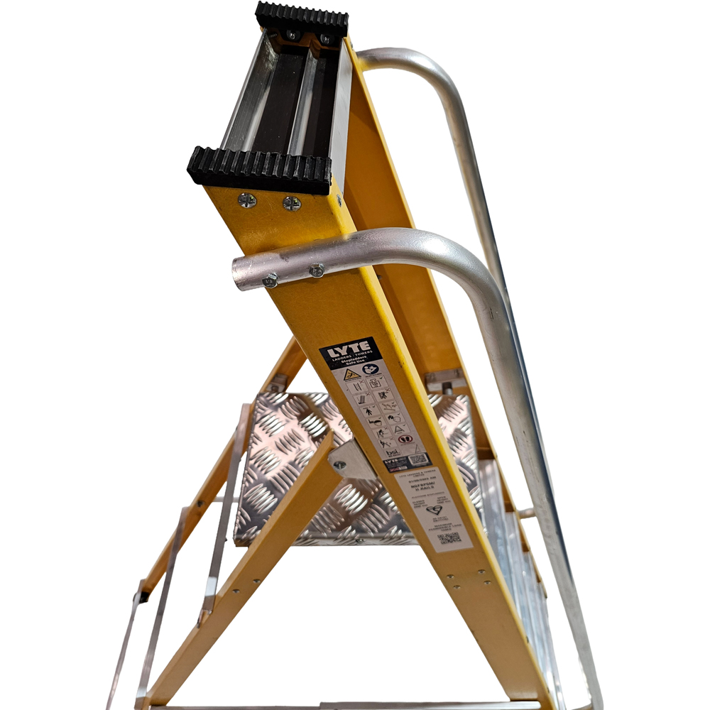 Lyte Ladders and Towers MagnaStep 8 Tread Glassfibre Platform Step Ladder with Handrails Image 3