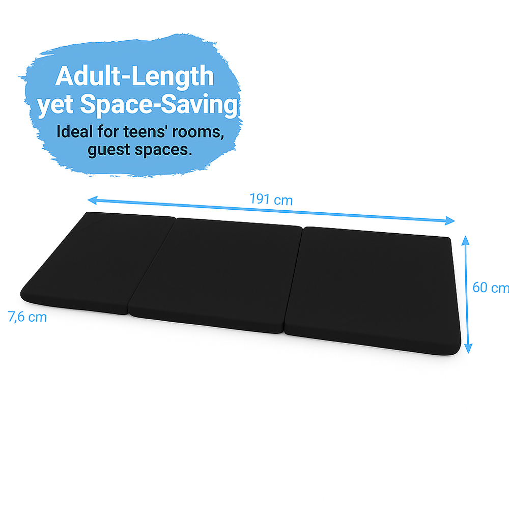 House Of Home Black Memory Foam Foldable Z Bed Image 5