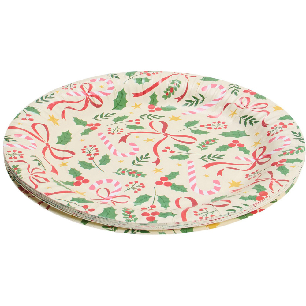 Pack of 10 Christmas Bow Plates Image 6