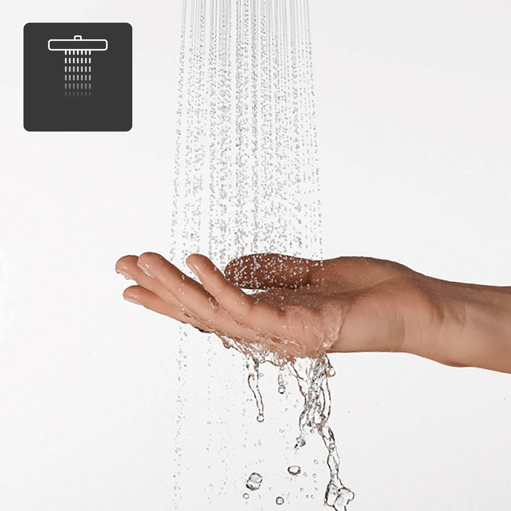 Duravit MinusFlow Matt Black Head Shower 250mm Image 4