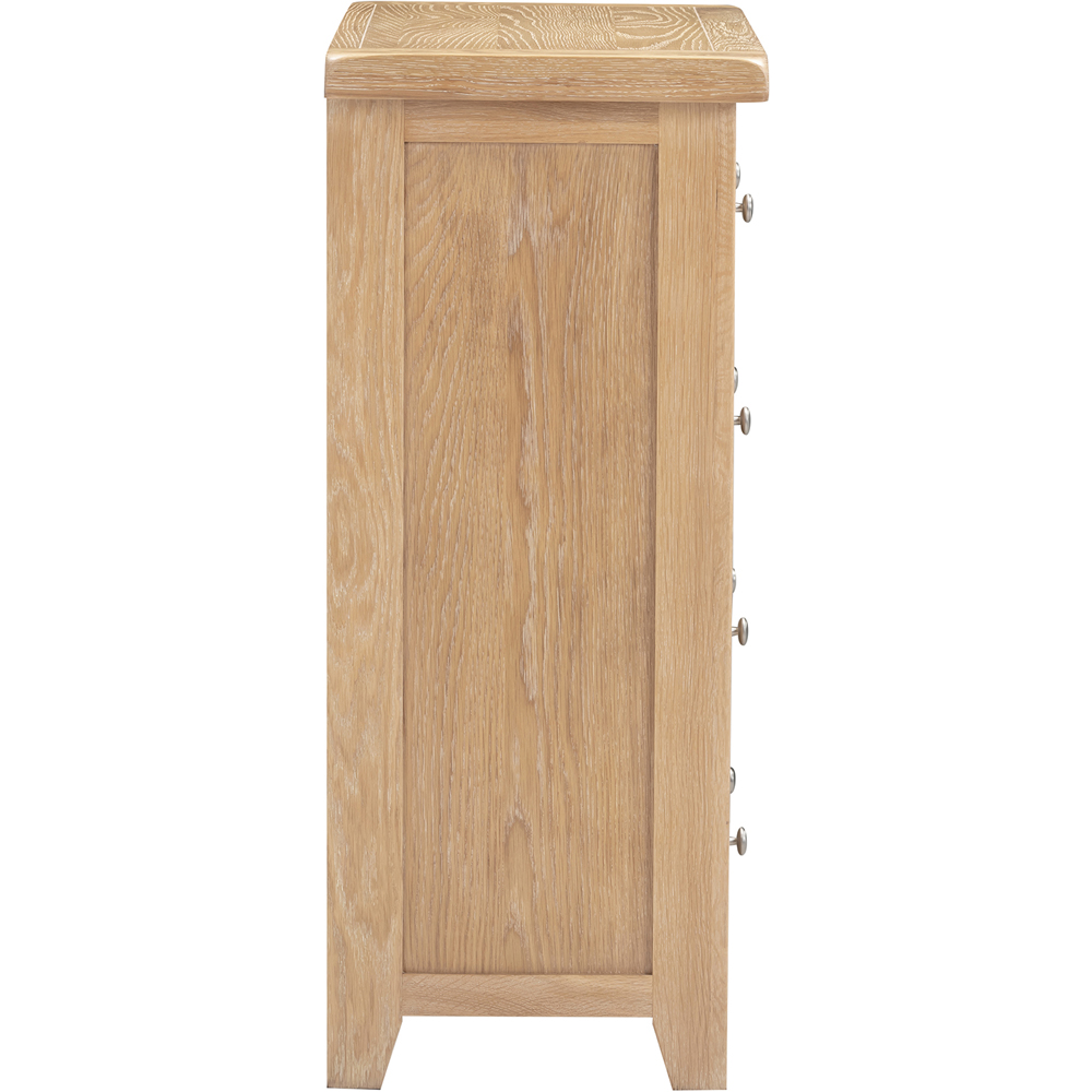 Seconique Windsor 5 Drawer Natural Oak Storage Chest Image 5