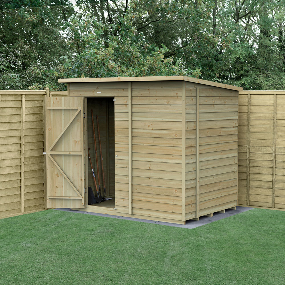 Forest Garden 4LIFE 7 x 5ft Single Door Pent Shed Image 2