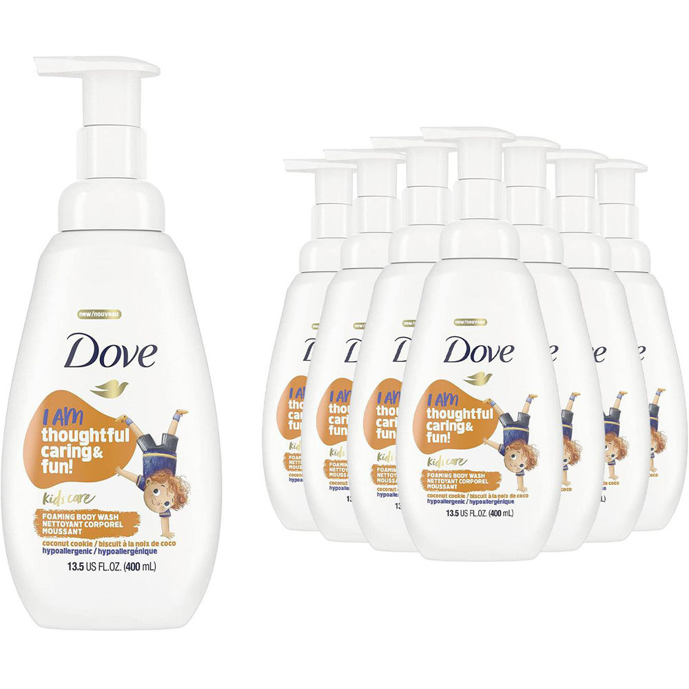 Dove Kids Care Coconut Cookie Hypoallergenic Foaming Body Wash 400ml 8 Pack Image 1