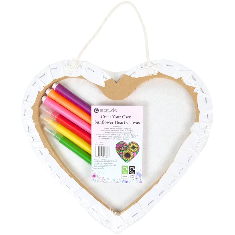 Colour Your Own Butterfly Heart Canvas Image 5