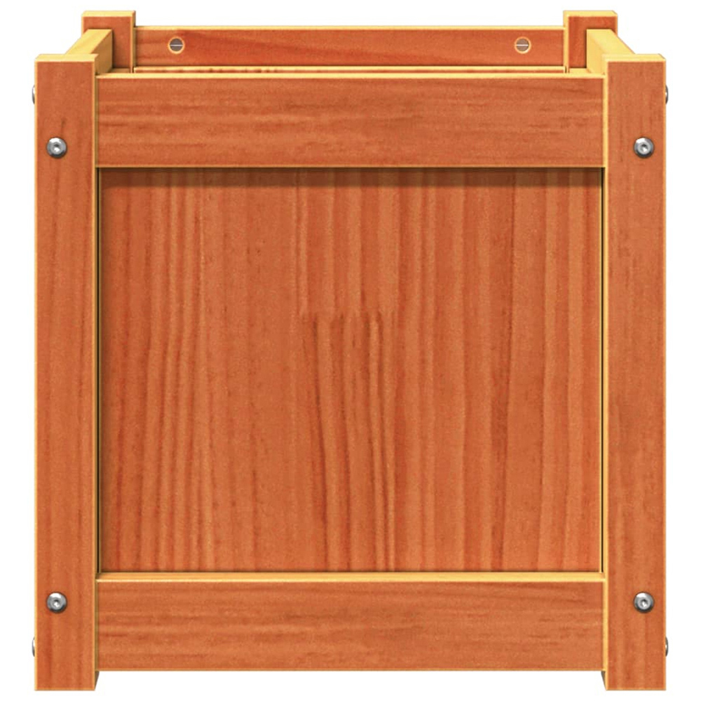 vidaXL Brown Solid Pine Wood Garden Planter 40 x 40 x 40cm Image 6