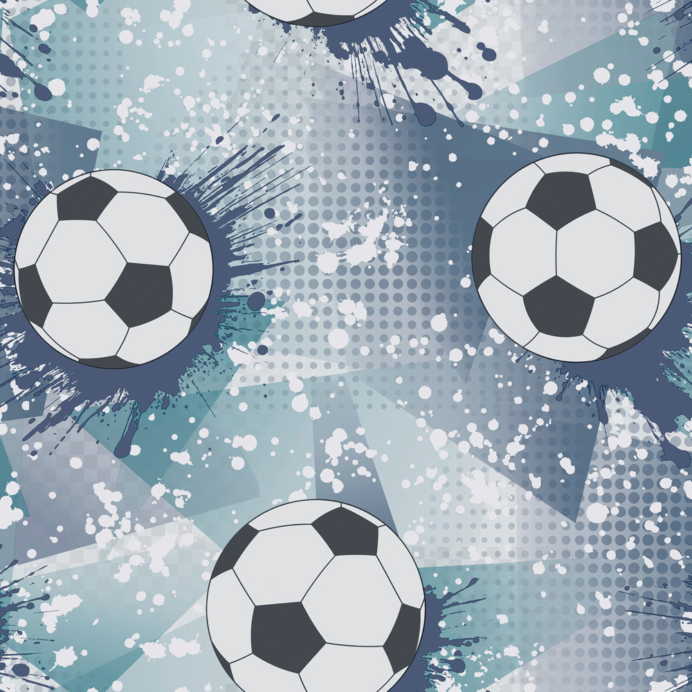 Holden Decor Football Frenzy Navy and Teal Wallpaper Image 1