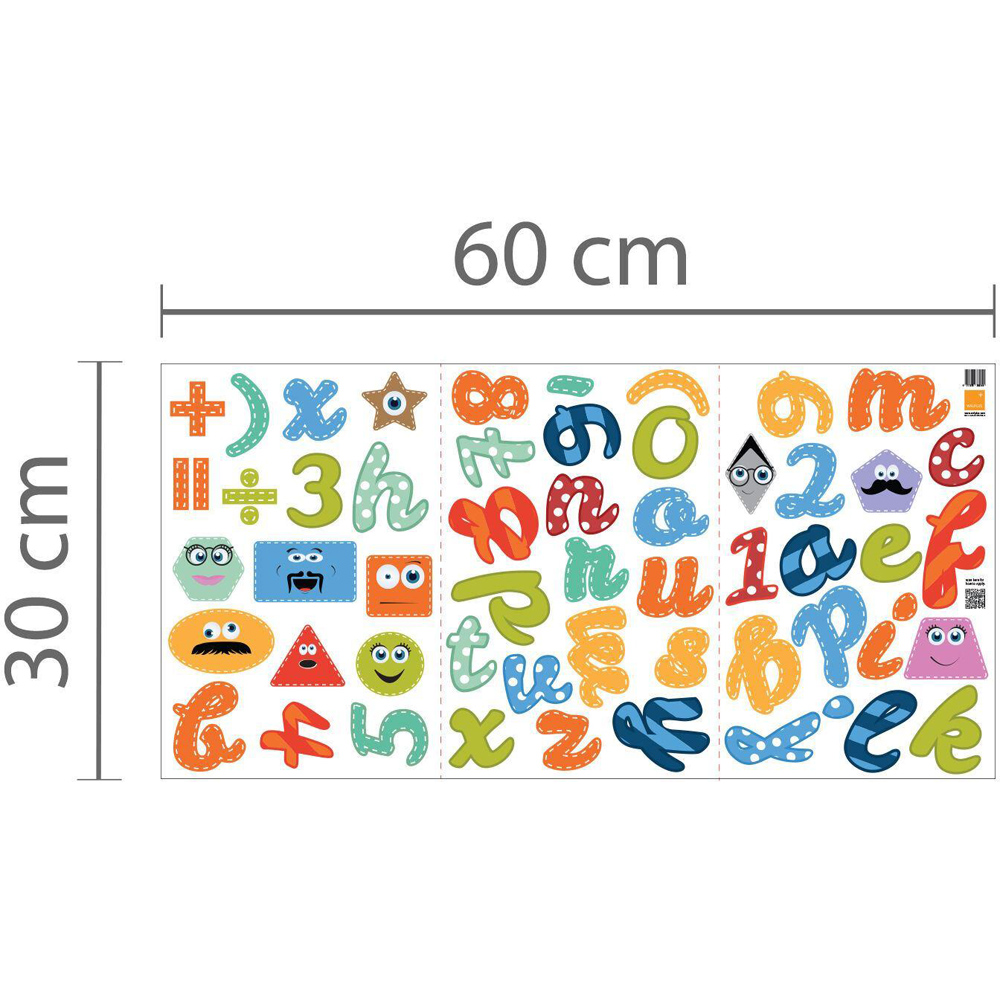 Walplus Kids Education Alphabets and Numbers Shapes Self Adhesive Wall Stickers Image 3