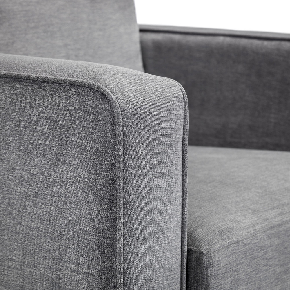 Julian Bowen Hayward Grey Chenille Fabric Chair Image 4