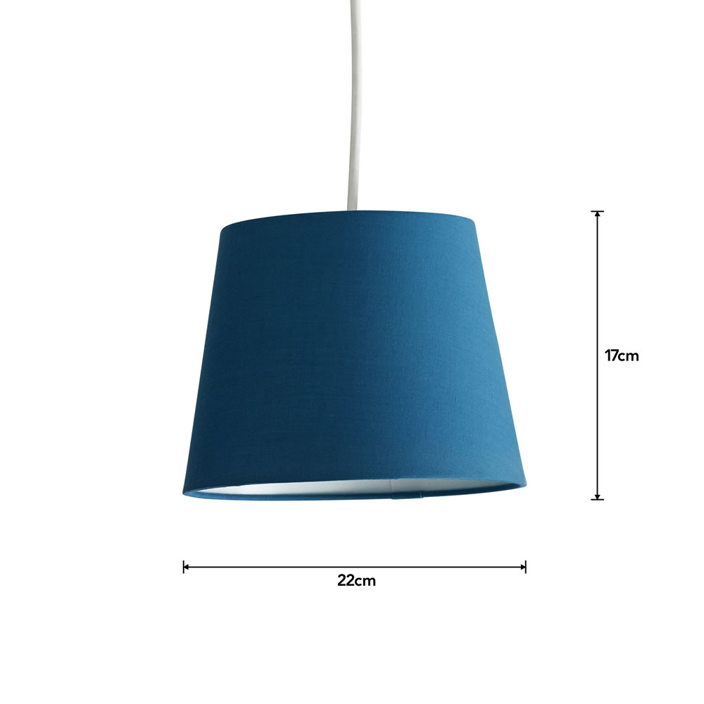 Wilko 22cm Tapered Teal Light Shade Image 5