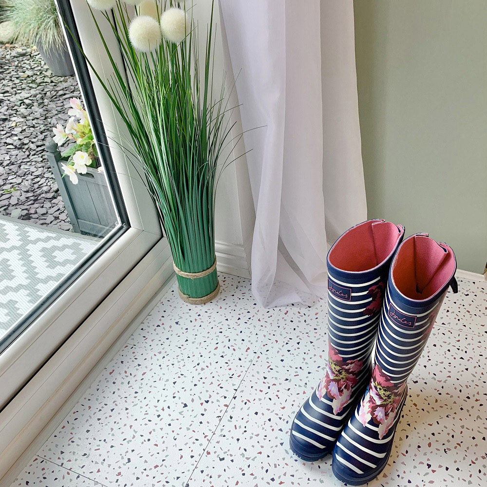 dcfix Terrazzo Fresh Sticky Back Vinyl Floor Tile 33 Pack Wilko