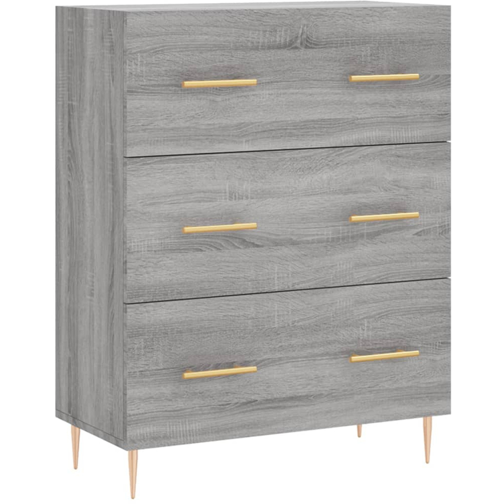 vidaXL 2 Door 3 Drawer Grey Sonoma Highboard Image 7