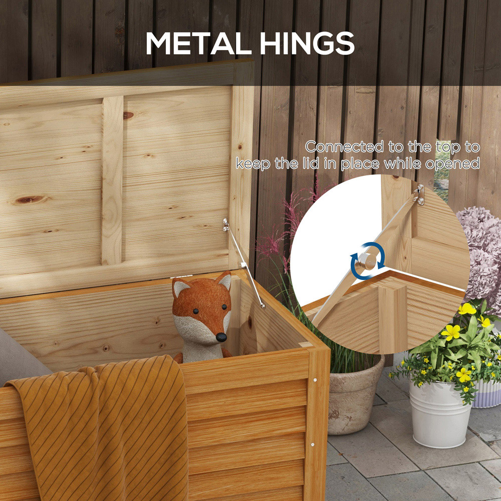 Outsunny 292L Light Brown Outdoor Storage Box Image 5