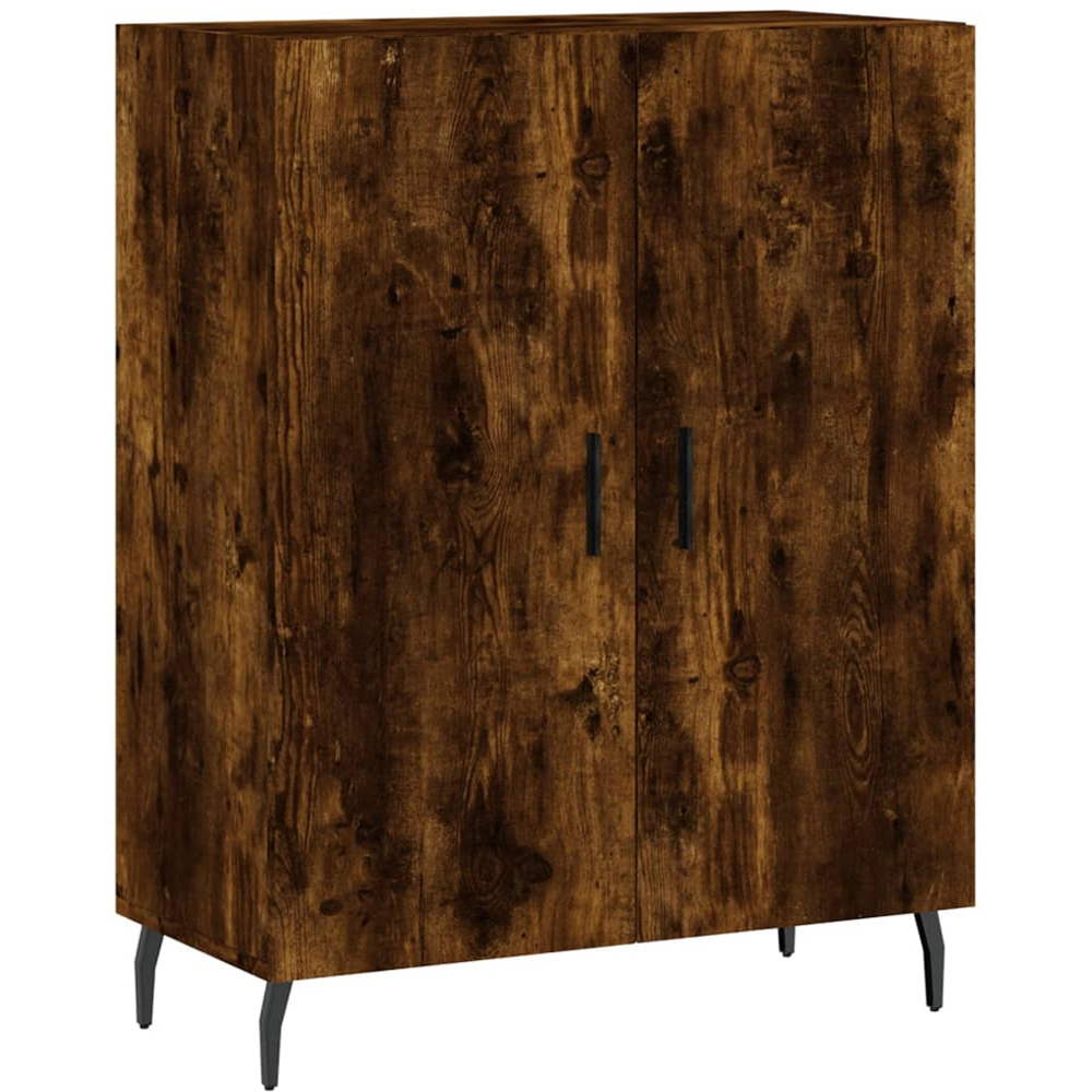 vidaXL 4 Door 6 Shelf Smoked Oak Highboard with Metal Legs Image 7