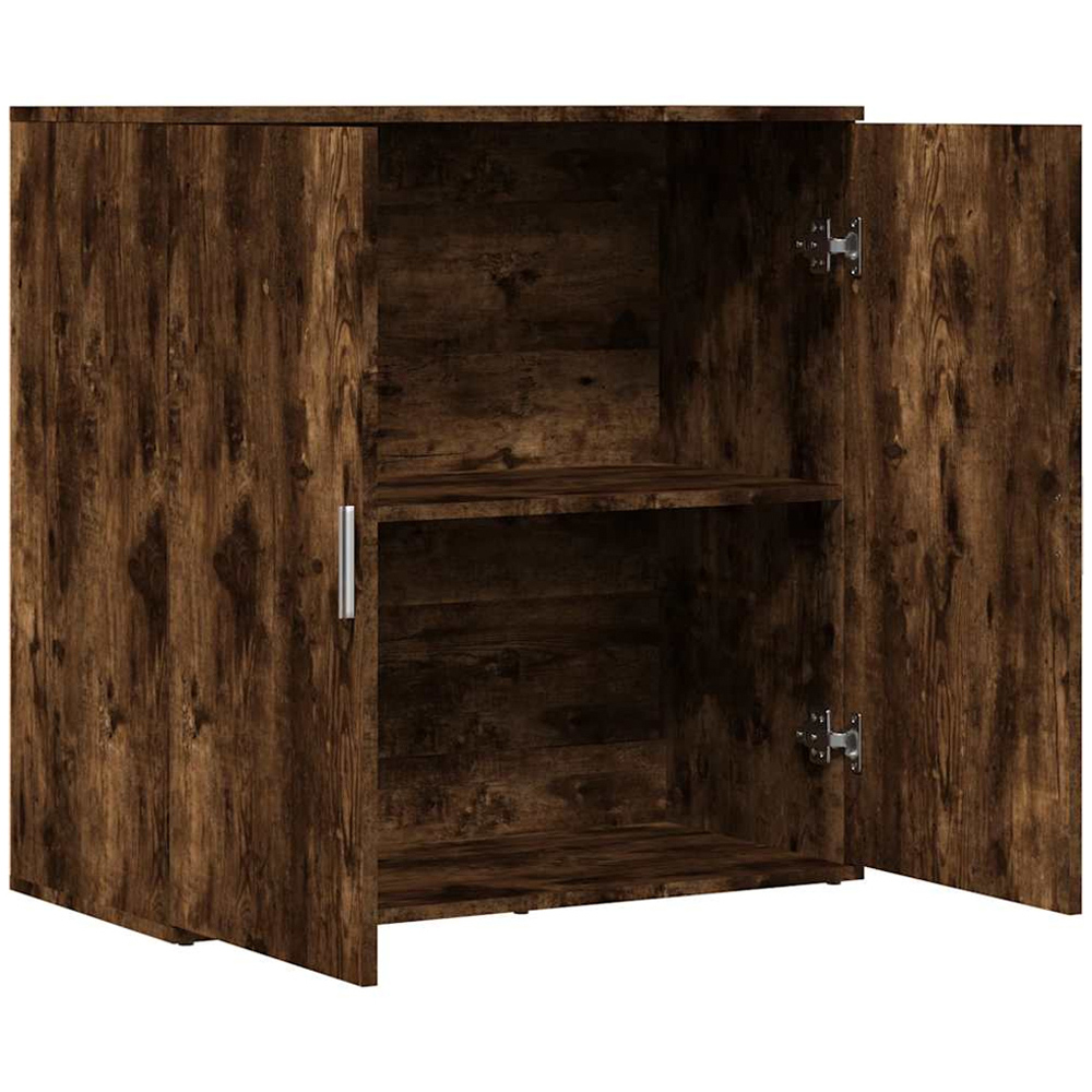vidaXL 2 Door Smoked Oak Sideboard Image 5