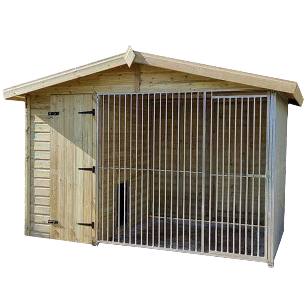 Benchmark Dog Kennel with Apex Roof - Single 10 x 4ft Premium Wood Range Image 1