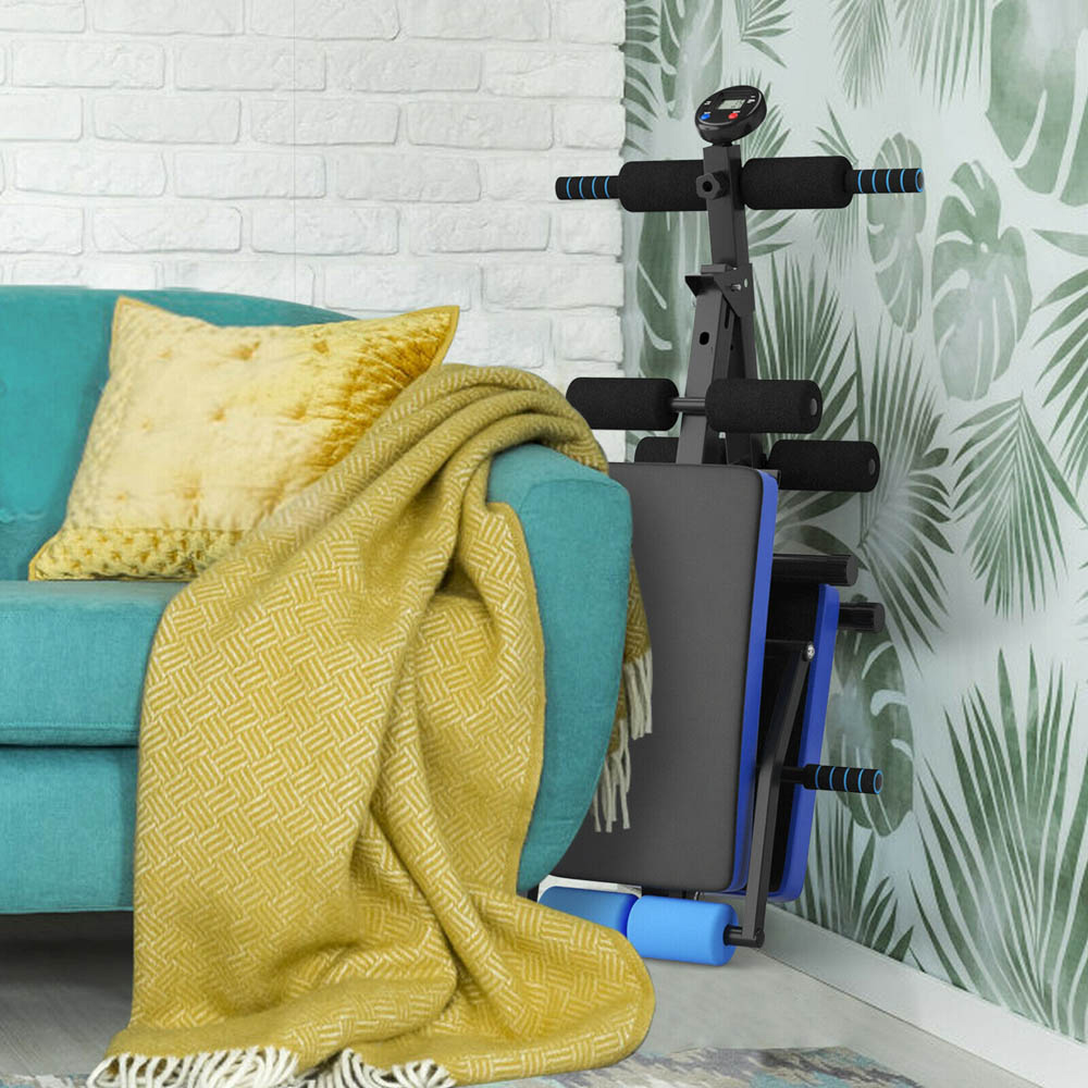Costway Blue Adjustable Multi Workout Bench with LCD Image 3