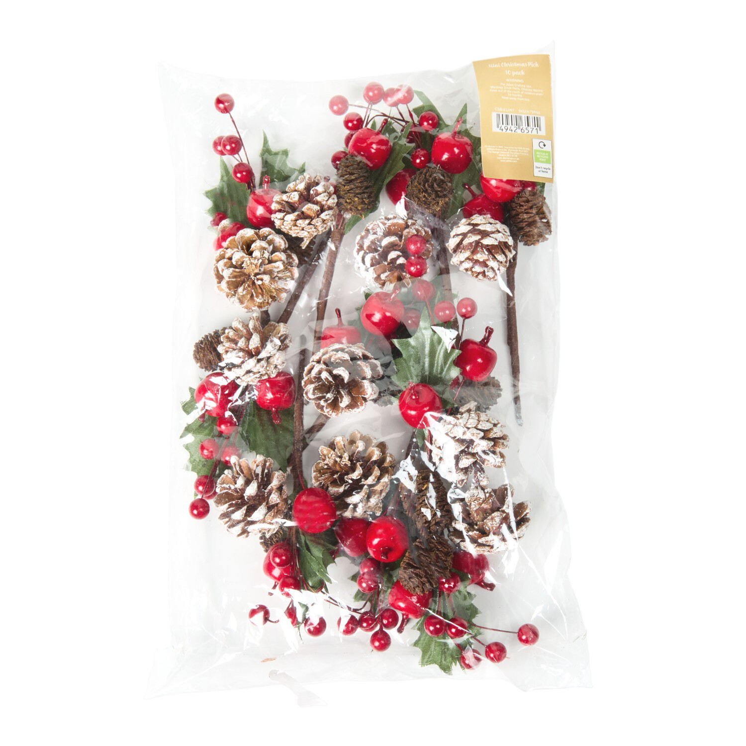 Pack of 10 Mini Christmas Picks Image 1