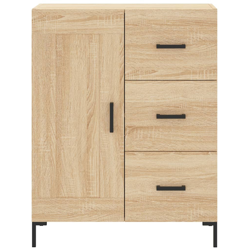 vidaXL Single Door 3 Drawer Sonoma Oak Sideboard Image 3