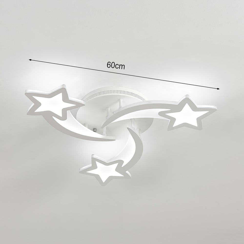 Living and Home White Shooting Stars LED Ceiling Light Image 7
