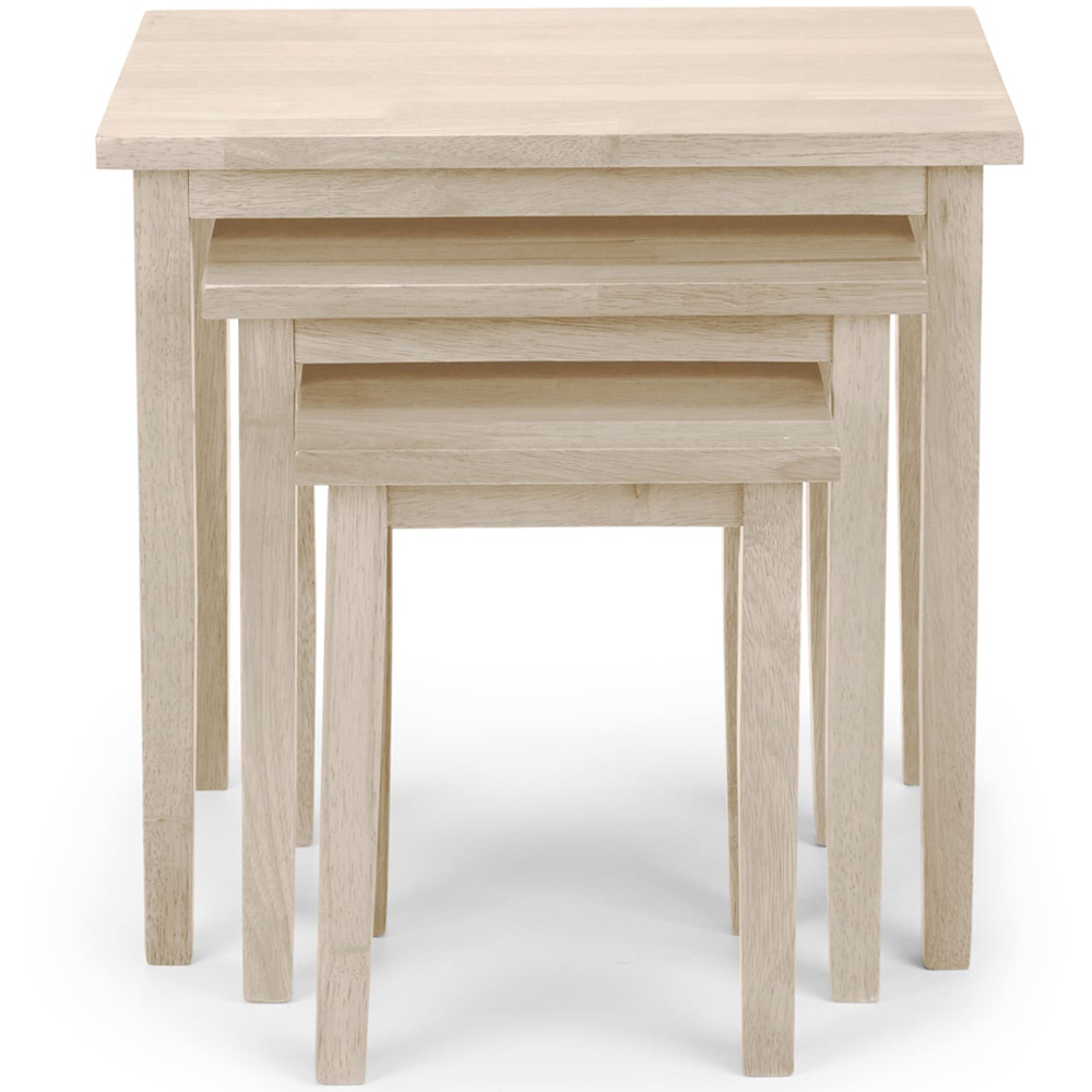 Julian Bowen Cleo White Wash Nest of Tables Set of 3 Image 3