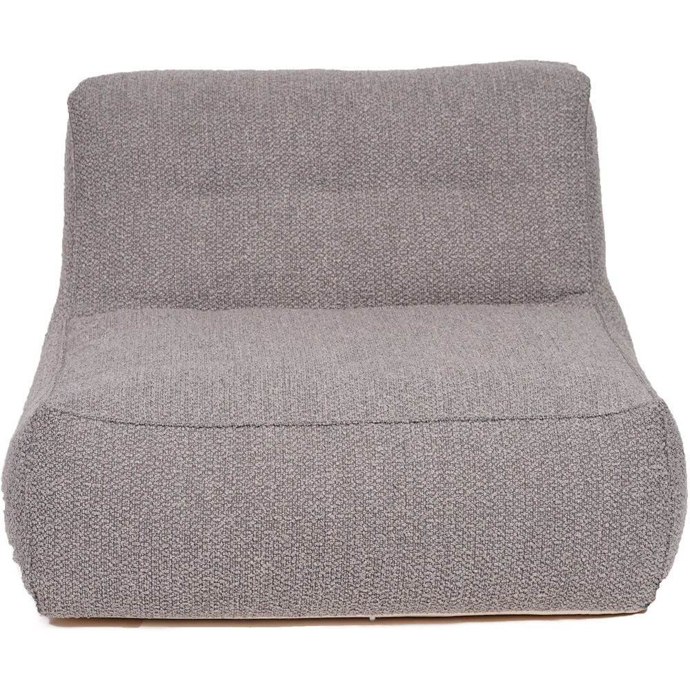 Kaikoo Grey Quilting Boucle Lounger Image 2