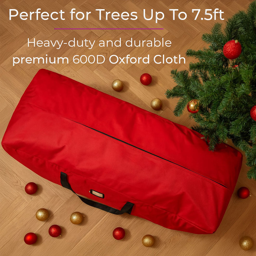 Neo Red 600D Heavy-Duty Extra Large Artificial Christmas Tree Storage Bag 7.5ft Image 3