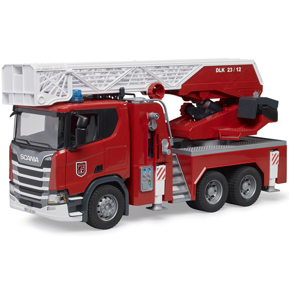 Bruder Kids Scania Super 560R Fire Engine with Ladder and Water Pump Playset Model Image 3