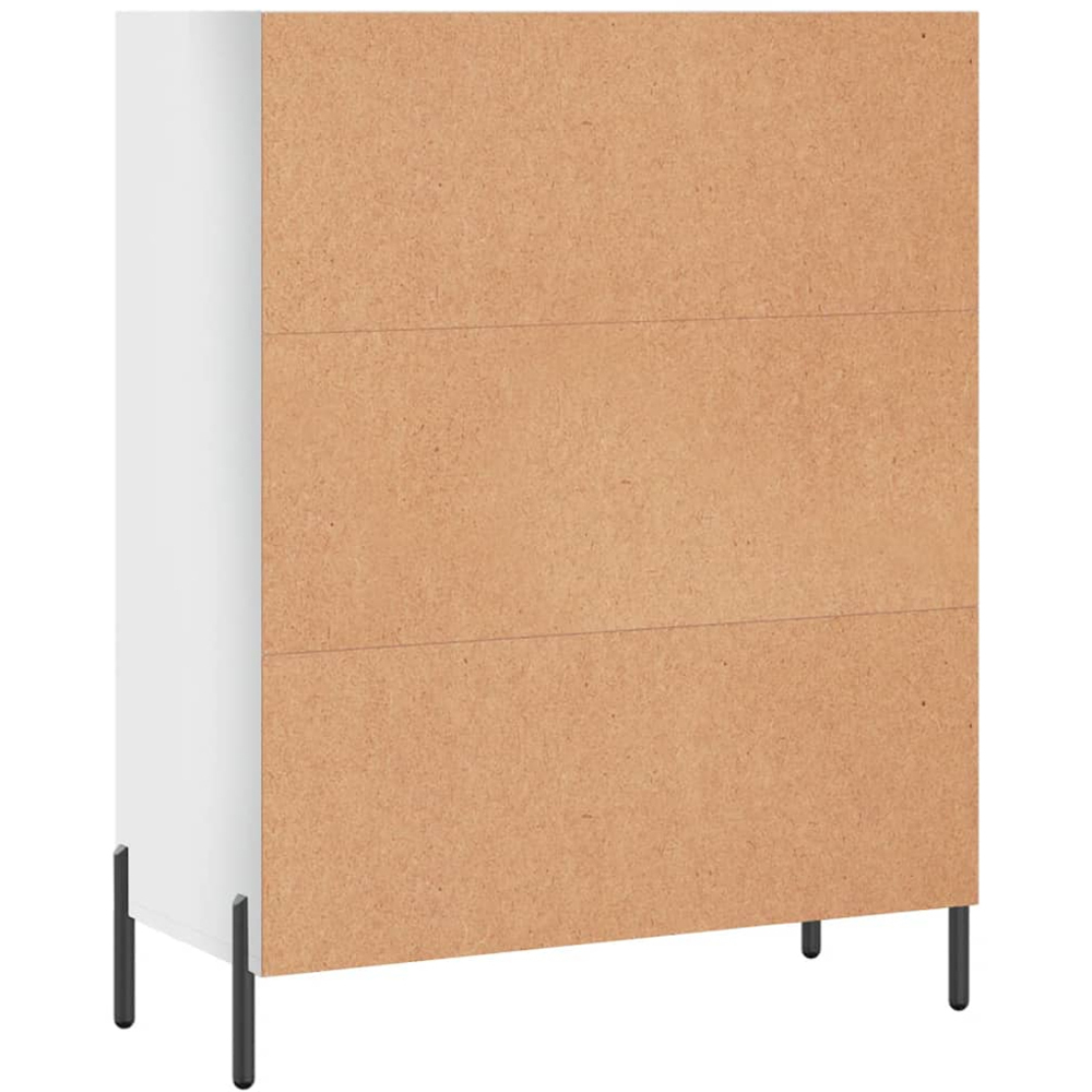 vidaXL 3 Open Shelf High Gloss White Shelf Cabinet Image 6