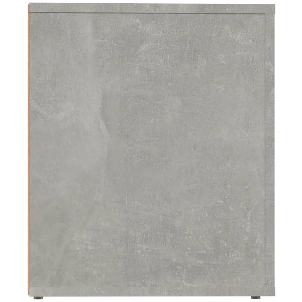 vidaXL Single Door Concrete Grey Bedside Table Image 5