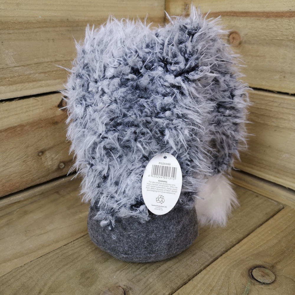 Samuel Alexander Grey Oversized Fur Hat Gonk Christmas Decoration 29cm Image 6